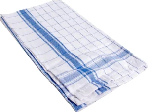 Handdoek Adalynne, ft 50 x 70 cm, geruit, blauw, pak van 3 stuks — handdoeken en dispensers