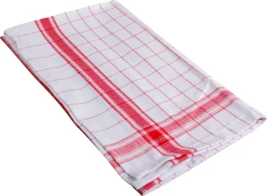 Handdoek Adalynne, ft 50 x 70 cm, geruit, rood, pak van 3 stuks — handdoeken en dispensers
