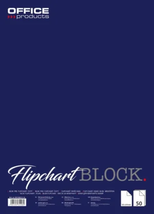 OFFICE products flip-overblok, 58,5 x 81 cm, effen, 50 vel — toebehoren voor flipcharts