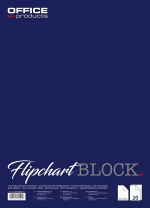 OFFICE products flip-overblok, 58,5 x 81 cm, geruit, 20 vel — toebehoren voor flipcharts
