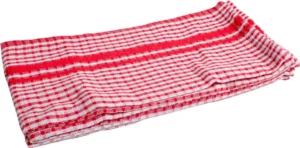 Handdoek, ft 50 x 70 cm, gewafeld, rood, pak van 3 stuks — handdoeken en dispensers