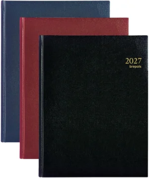Brepols Timing Lima agenda 2027 in geassorteerde kleuren bordeaux, blauw en zwart