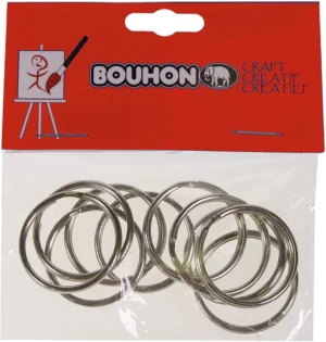 Bouhon sleutelring, 25 mm, blister van 10 stuks — sleutelkastjes en -hangers