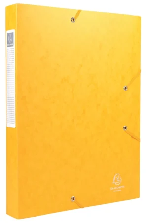 Exacompta Elastobox Cartobox rug van 4 cm, geel, kwaliteit 7/10e — elastoboxen uit karton