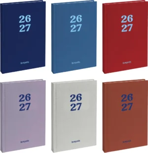 Brepols Studentenagenda Rainbow, geassorteerde kleuren, 2026-2027 — klasdagboek 2027
