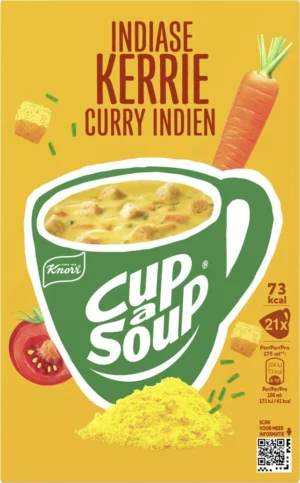 Knorr Cup-a-Soup indiase kerrie, pak van 21 zakjes — drank en eetwaren