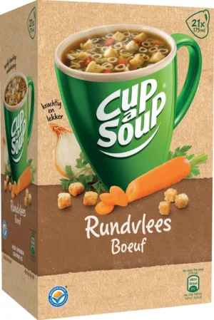 Knorr Cup-a-Soup rundvlees, pak van 21 zakjes — drank en eetwaren