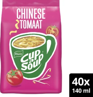Knorr Cup-a-Soup vending, chinese tomaat, 140 ml, zak van 40 porties — drank en eetwaren