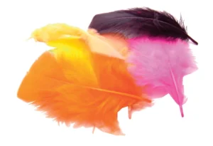 Zakje Bouhon pluimen van 4 cm in assortiment kleuren, 120 stuks