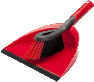 Vileda stofblik met handveger, rood — schoonmaakbenodigdheden