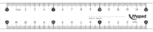 Maped lat Essentials 146 15 cm, dubbele graduatie — latten uit kunststof