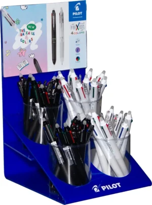 Pilot roller Frixion Ball 4-kleurenroller, fijn, klassieke inktkleuren, display van 36 stuks — gelroller
