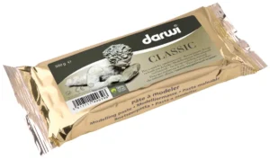 Darwi boetseerpasta Classic, pak van 500 g, wit — zelfhardende boetseerpasta