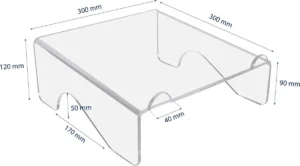 Desq laptopstandaard acryl — detail 2