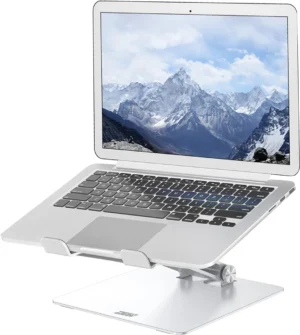 Desq laptopstandaard voor laptops tot 15,6 inch, zilver — detail 2