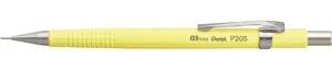 Pentel vulpotlood voor potloodstiften: 0,5 mm, pastel gele houder — navulbare potloden