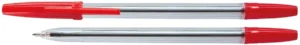 Rode OFFICE products balpen met dop en medium punt van 0,7 mm