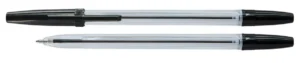 Zwarte OFFICE products balpen met dop en medium punt van 0,7 mm