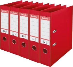Esselte ordner Power N°1, rug van 7,5 cm, rood, pak van 5 stuks — ordners uit kunststof