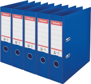 Esselte ordner Power N°1, rug van 7,5 cm, blauw, pak van 5 stuks — ordners uit kunststof