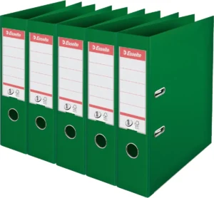 Esselte ordner Power N°1, rug van 7,5 cm, groen, pak van 5 stuks — ordners uit kunststof