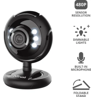 Trust Spotlight Pro webcam, met ingebouwde microfoon en ledlampjes — detail 2