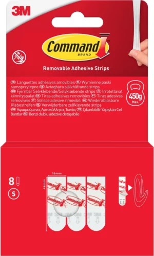 Command kleefstrips klein, blister van 8 stuks — montagemateriaal