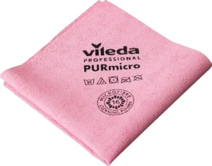 Vileda microvezeldoek Purmicro Active, pak van 5 stuks, rood — schoonmaakbenodigdheden