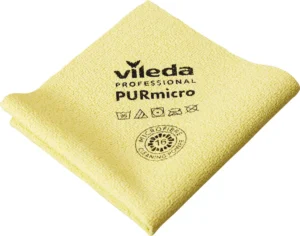 Vileda microvezeldoek Purmicro Active, pak van 5 stuks, geel — schoonmaakbenodigdheden