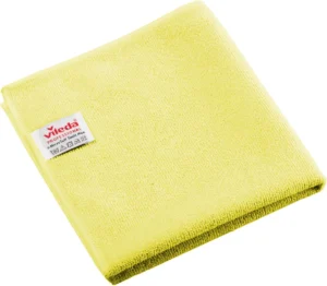 Pak van 5 gele Vileda Professional r-MicroTuff Swift Max microvezeldoeken van 38 × 38 cm