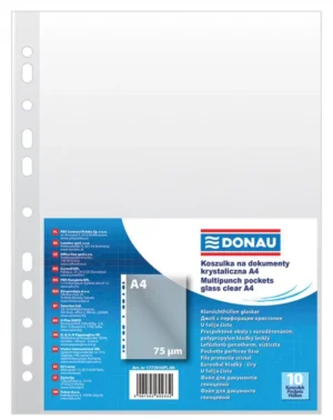 DONAU geperforeerde showtas, A4, 75 micron, pak van 10 stuks
