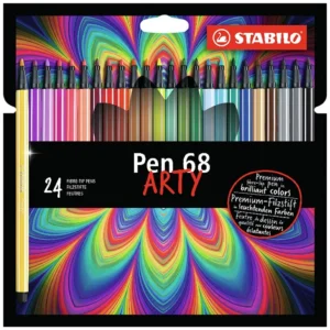 STABILO Pen 68 viltstift ARTY, etui van 24 stuks, assorti
