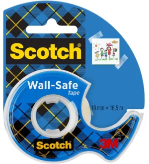 Scotch Wall-Safe tape, ft 19 mm x 16,5 m, op blister — plakband voor specifiek gebruik
