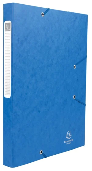 Exacompta Elastobox Cartobox rug van 2,5 cm, blauw, 5/10e kwaliteit — elastoboxen uit karton