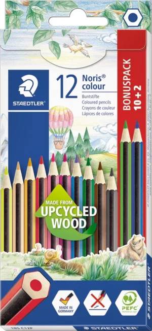Staedtler Noris colour kleurpotloden, blister van 10 + 2 gratis — kleurpotlood