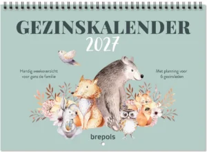 Brepols gezinskalender weekoverzicht, Nederlandstalig, 2027 — mementokalender 2027