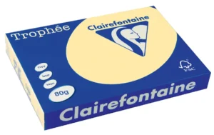 Pak Clairefontaine Trophée Pastel gekleurd papier A3 in kanariegeel, 500 vel