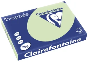 Pak Clairefontaine Trophée Pastel gekleurd papier A3 van 80 g/m² in golfgroen, 500 vel