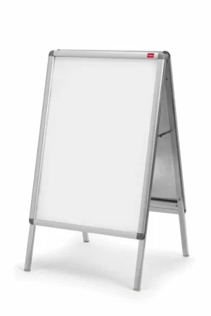 Nobo stoepbord Essence, uit aluminium, zilver, met versterkende hoeken, ft A0