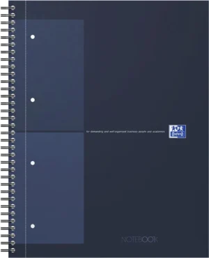 Oxford INTERNATIONAL Notebook Actie 30 jaar, 160 bladzijden, ft A4+, geruit 5 mm, blauw — schrift