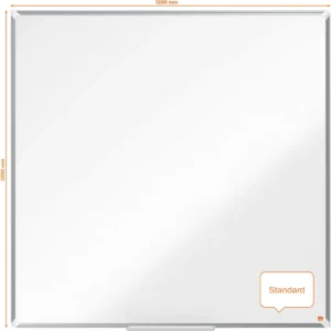 Nobo Premium Plus whiteboard, gelakt staal, magnetisch, 120 x 120 cm — detail 2