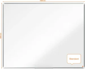 Nobo Premium Plus whiteboard, gelakt staal, magnetisch, 150 x 120 cm — detail 2
