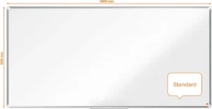 Nobo Premium Plus magnetisch whiteboard, gelakt staal, ft 180 x 90 cm — detail 2