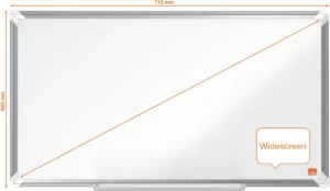 Nobo Premium Plus Widescreen magnetisch whiteboard, gelakt staal, ft 71 x40 cm — detail 2