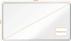 Nobo Premium Plus Widescreen magnetisch whiteboard, gelakt staal, ft 155 x 87 cm — detail 2