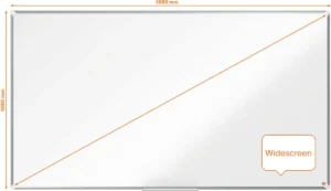 Nobo Premium Plus Widescreen magnetisch whiteboard, gelakt staal, ft 188 x 106 cm — detail 2