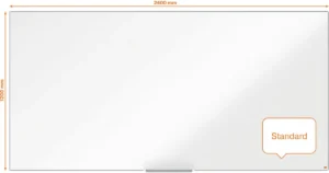 Nobo Impression Pro magnetisch whiteboard, gelakt staal, ft 240 x 120 cm — detail 2