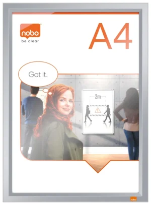 Nobo Impression Pro clicklijst A4 met geanodiseerd zilver frame