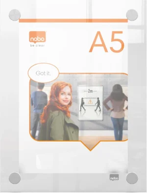 Nobo Premium Plus acryl informatiebord, wandgemonteerd, ft A5 — detail 2