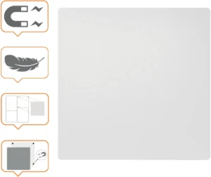 Nobo frameloos modulair whiteboard, staal, magnetisch, 45 x 45 cm — detail 2